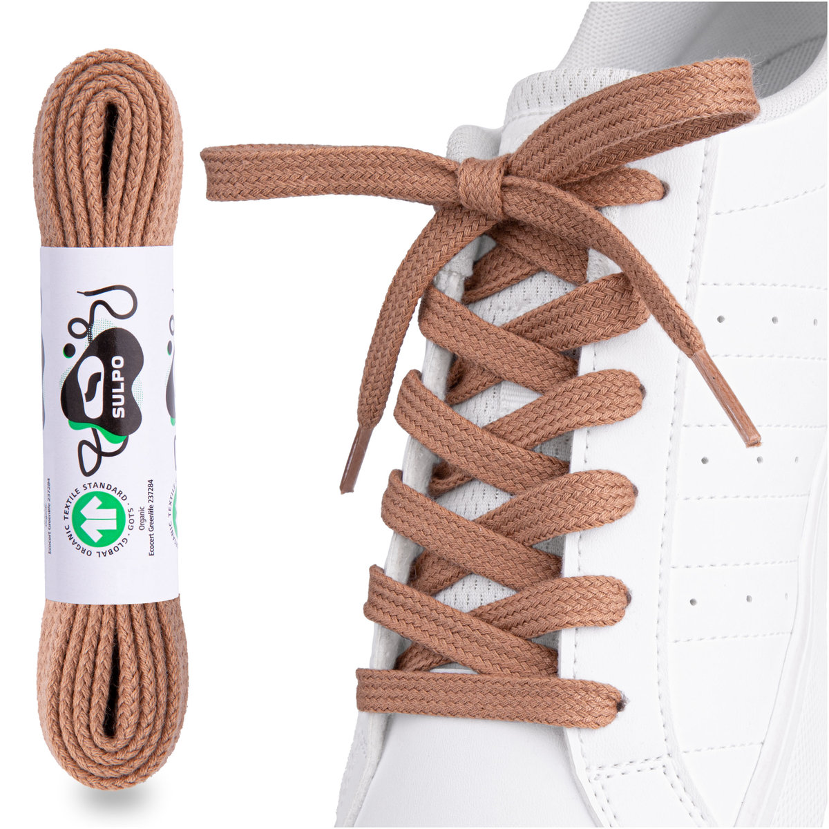 Sznurówki GOTS Sznurówki z organicznej bawełny GOTS 150cm płaskie