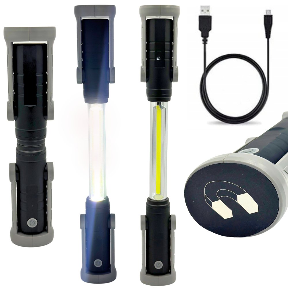 Akumulatorowa Lampa Lampka Latarka Warsztatowa Usb