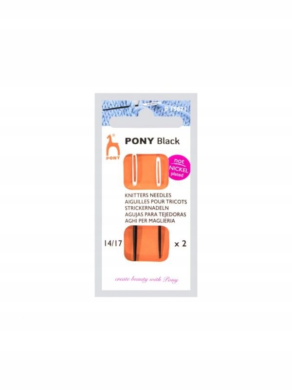 Metalowe igły do włóczki bezNiklu PONY BLACK 15871