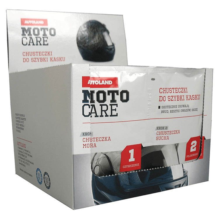Motocare Motocare chusteczki do szybki kasku 2SZT