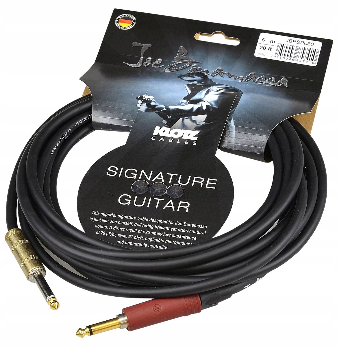 KLOTZ Kabel gitarowy JACK 6,3mm SILENT PLUG PRO 6m