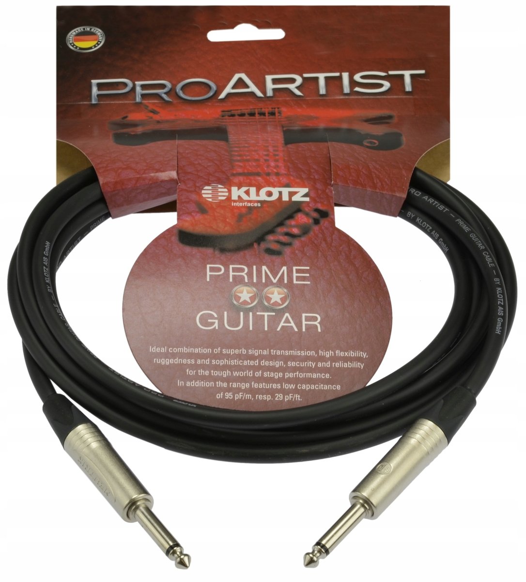 KLOTZ PRO Kabel gitarowy JACK MONO do gitary 3m