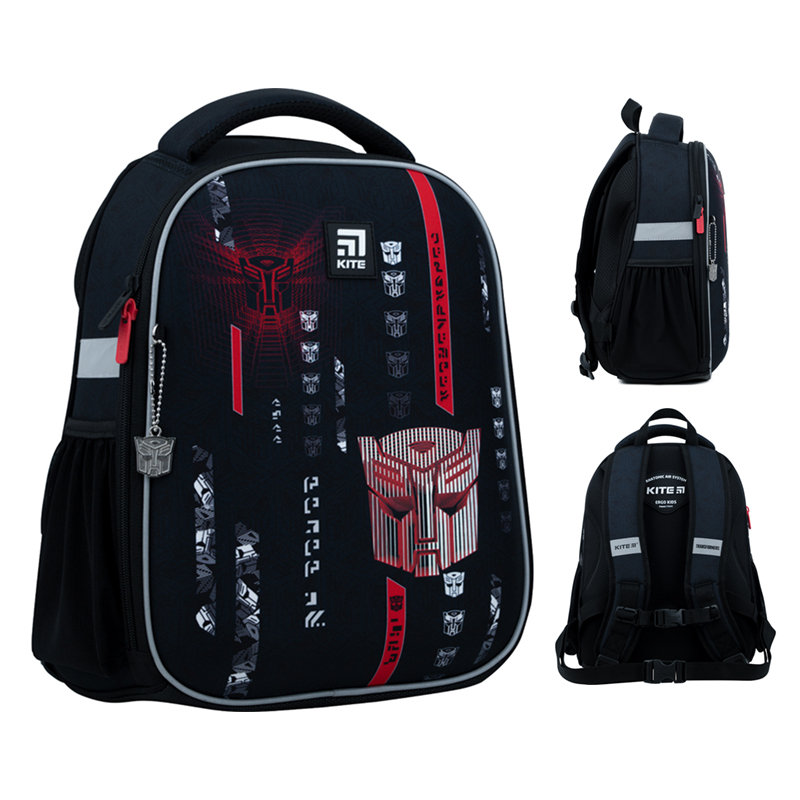 Plecak szkolny dla chłopca czarny KITE Transformers wielokomorowy