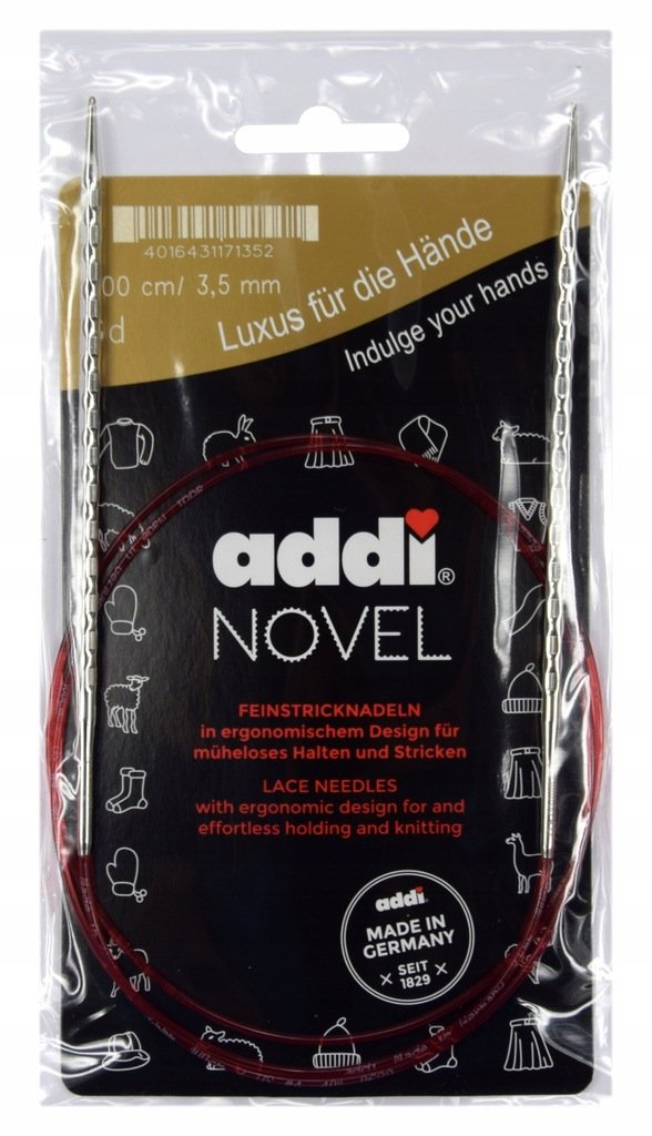 Druty na żyłce Addi Novel metalowe 100cm - 3,5 mm