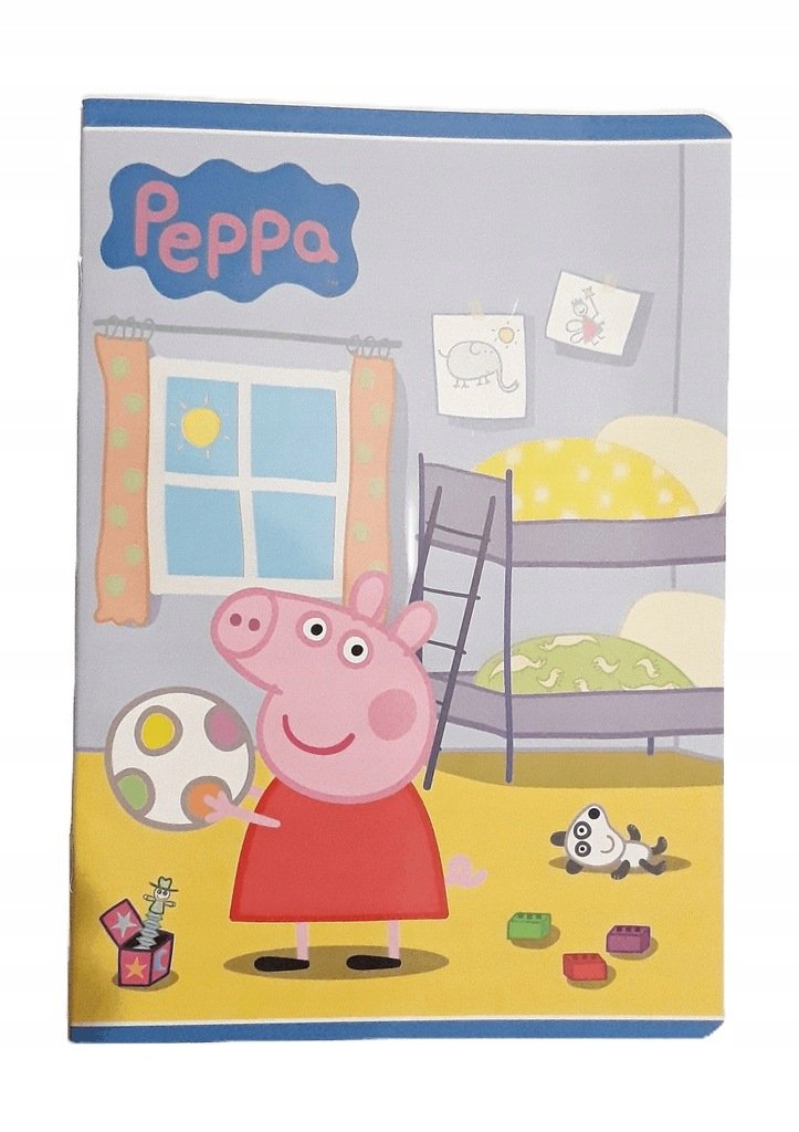 Zeszyt Świnka Peppa trzy linie zeszyt A5 16 kartek mix wzorów 1 szt.