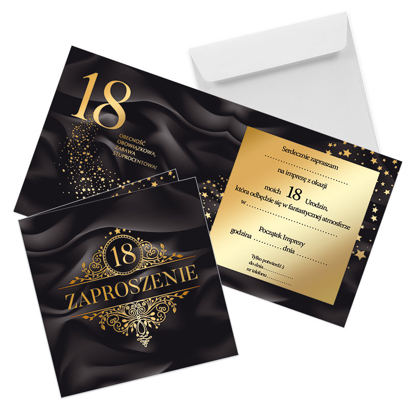 Zaproszenia na 18 Urodziny 