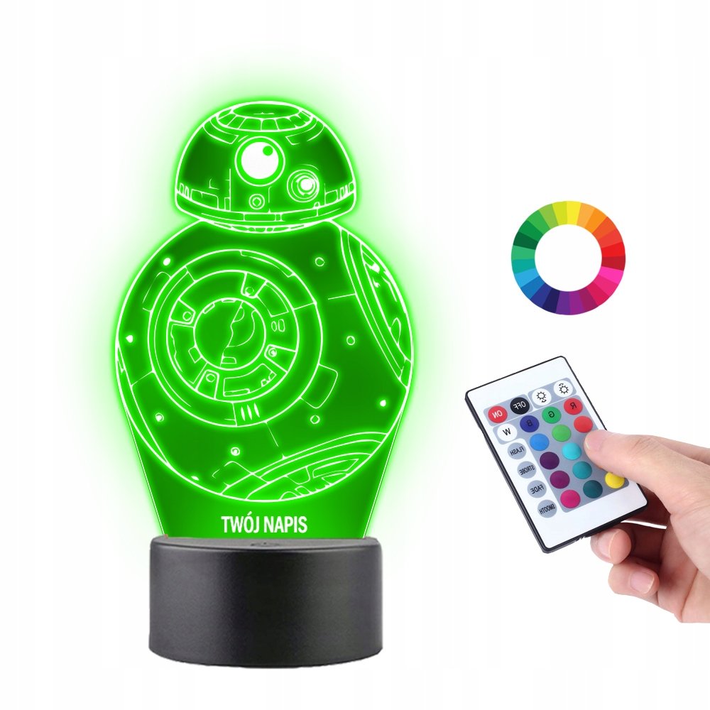 Lampka na Biurko Statuetka Led Gwiezdne Wojny BB-8
