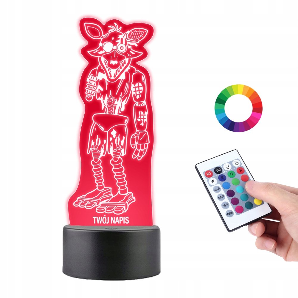 Lampka na Biurko Statuetka 3D Led Gra FNAF Foxy