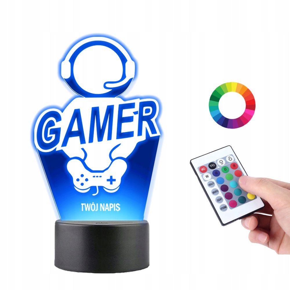 Lampka na Biurko Statuetka Led dla Gracza Gamer