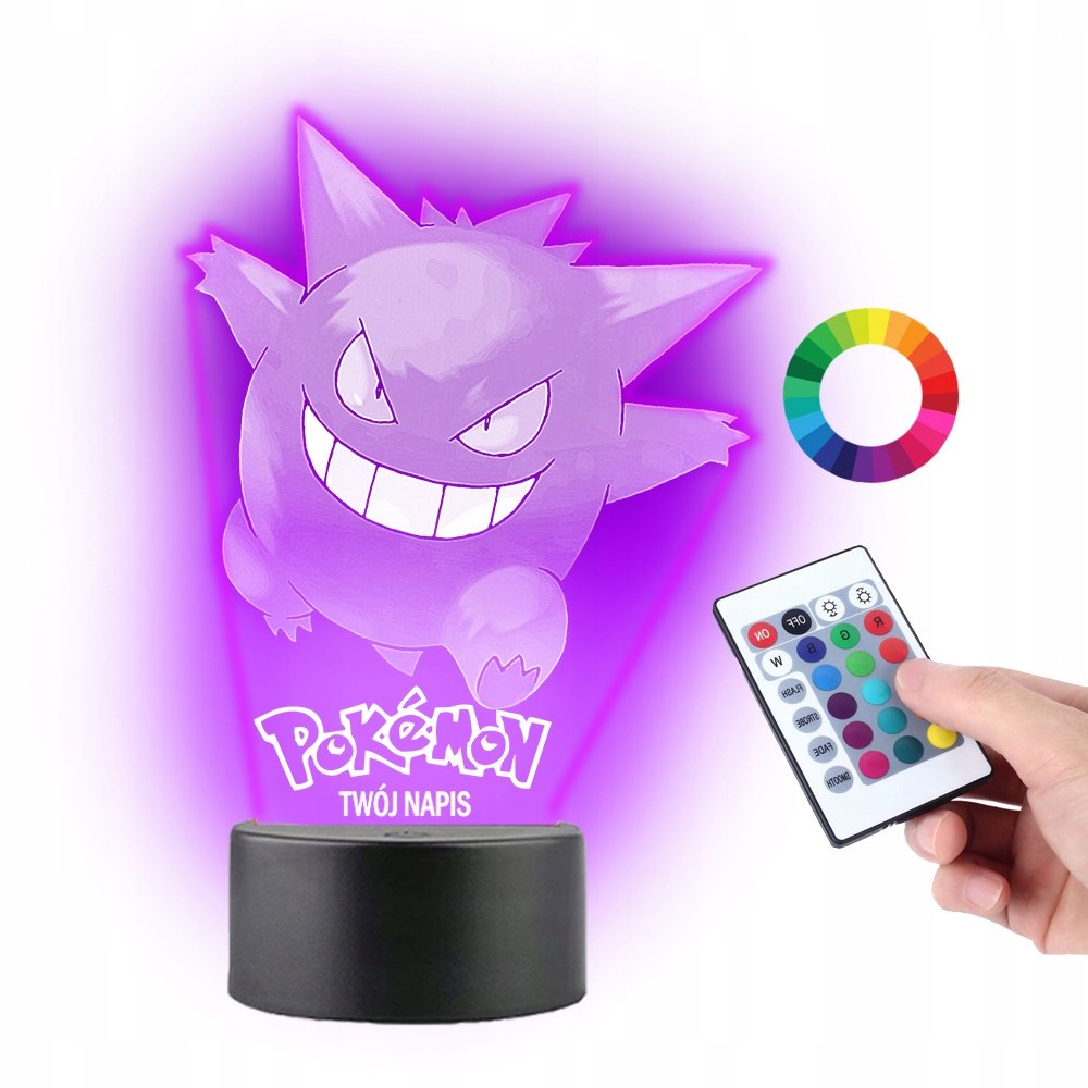 Lampka na Biurko Statuetka Led Pokemon Gengar