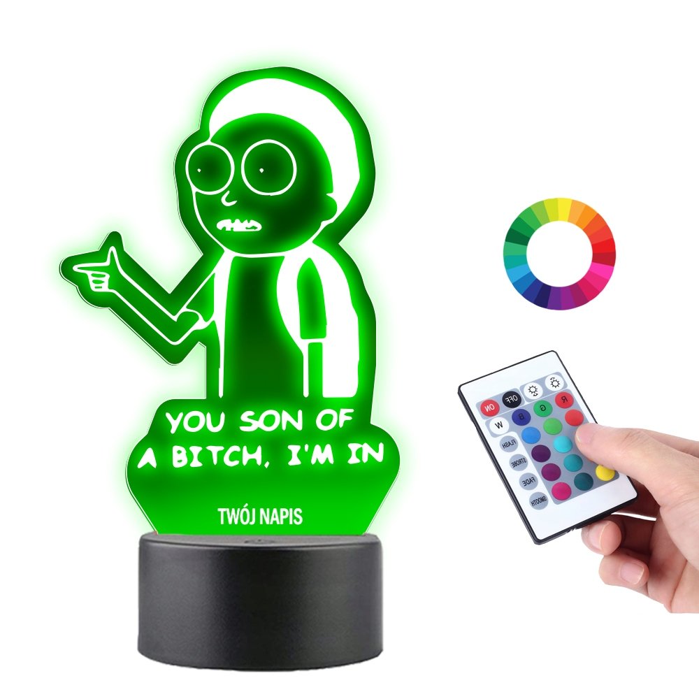 Lampka na Biurko Statuetka Led Rick and Morty