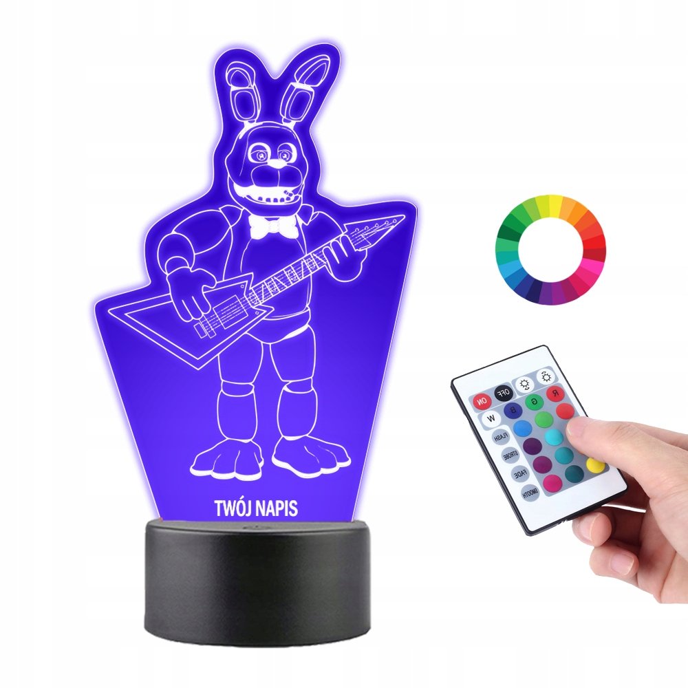 Lampka na Biurko Statuetka 3D Led Gra FNAF Bonnie