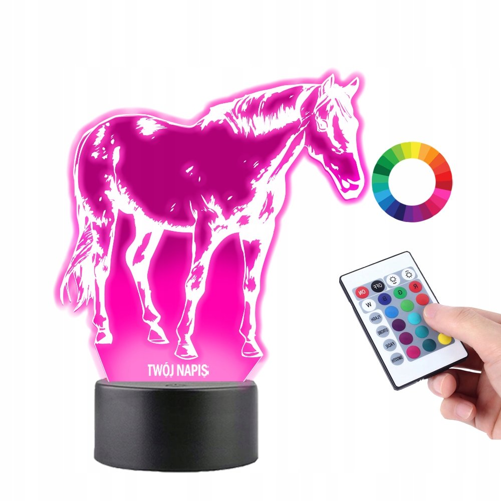 Lampka na Biurko Statuetka Led Koń Quarter Horse