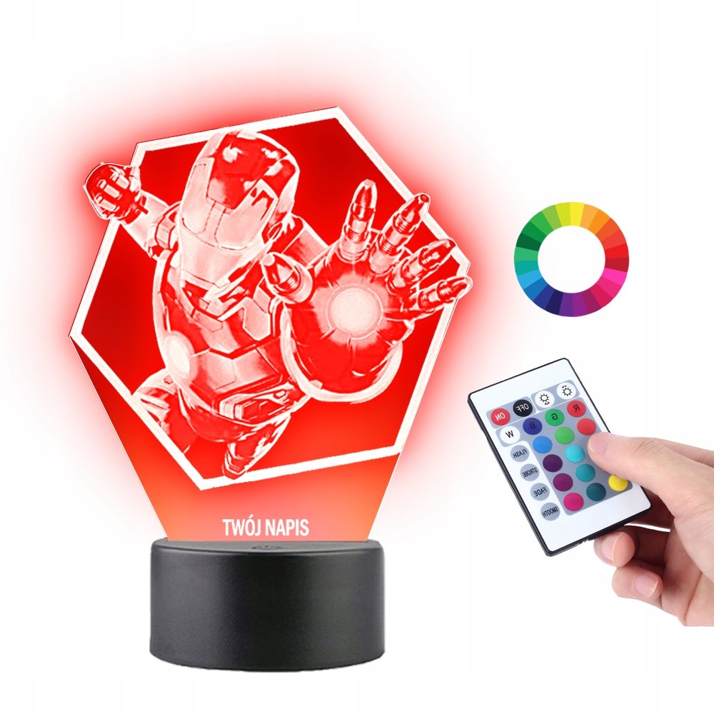 Lampka na Biurko Statuetka Led Iron Man Kostium