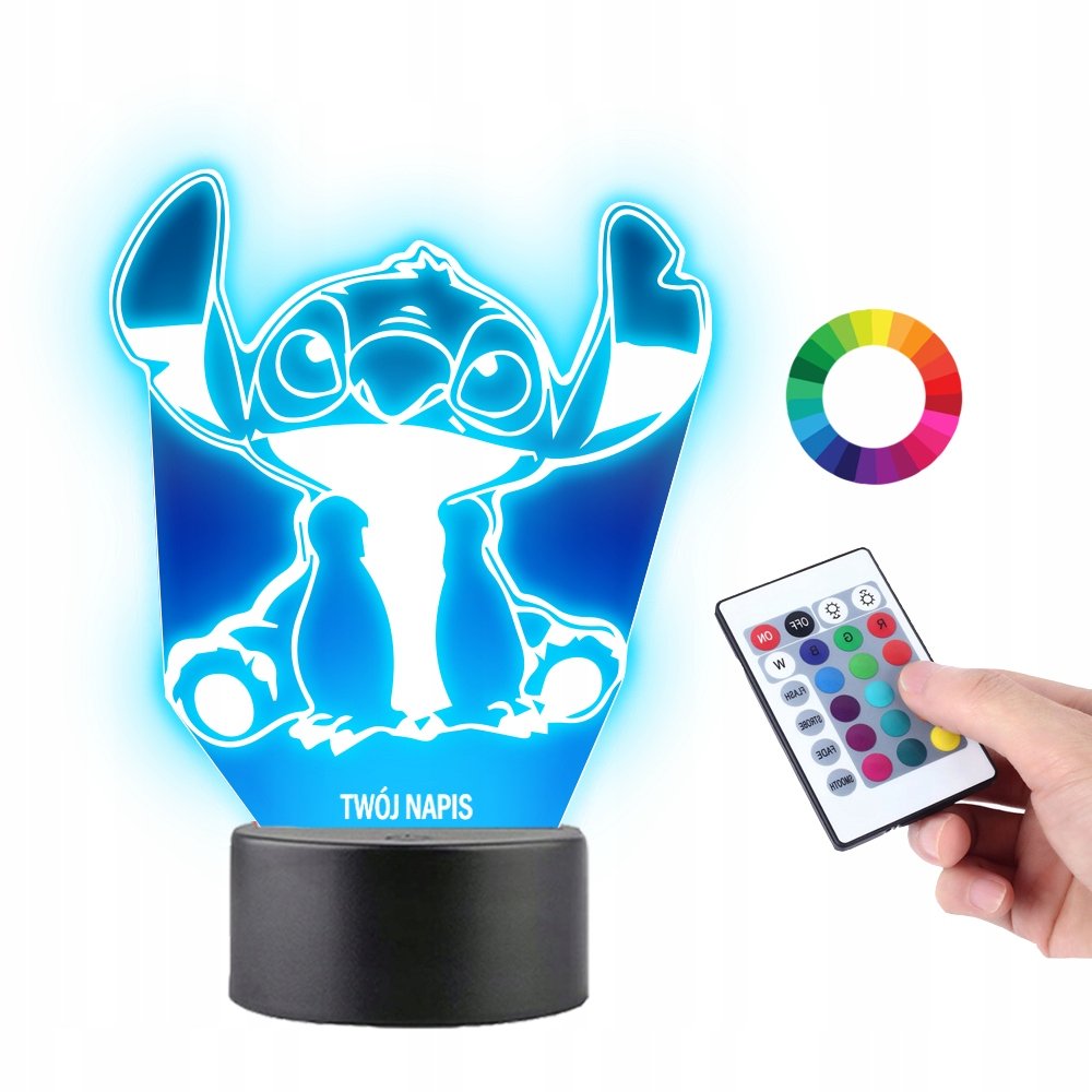 Lampka na Biurko Statuetka Led Stich Bajka Prezent
