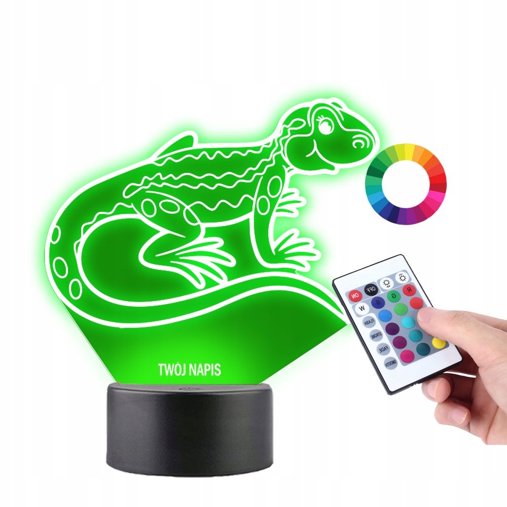 Lampka na Biurko Statuetka Led Jaszczurka Płaz