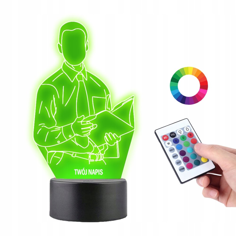 Lampka na Biurko Statuetka Led Zawód Nauczyciel