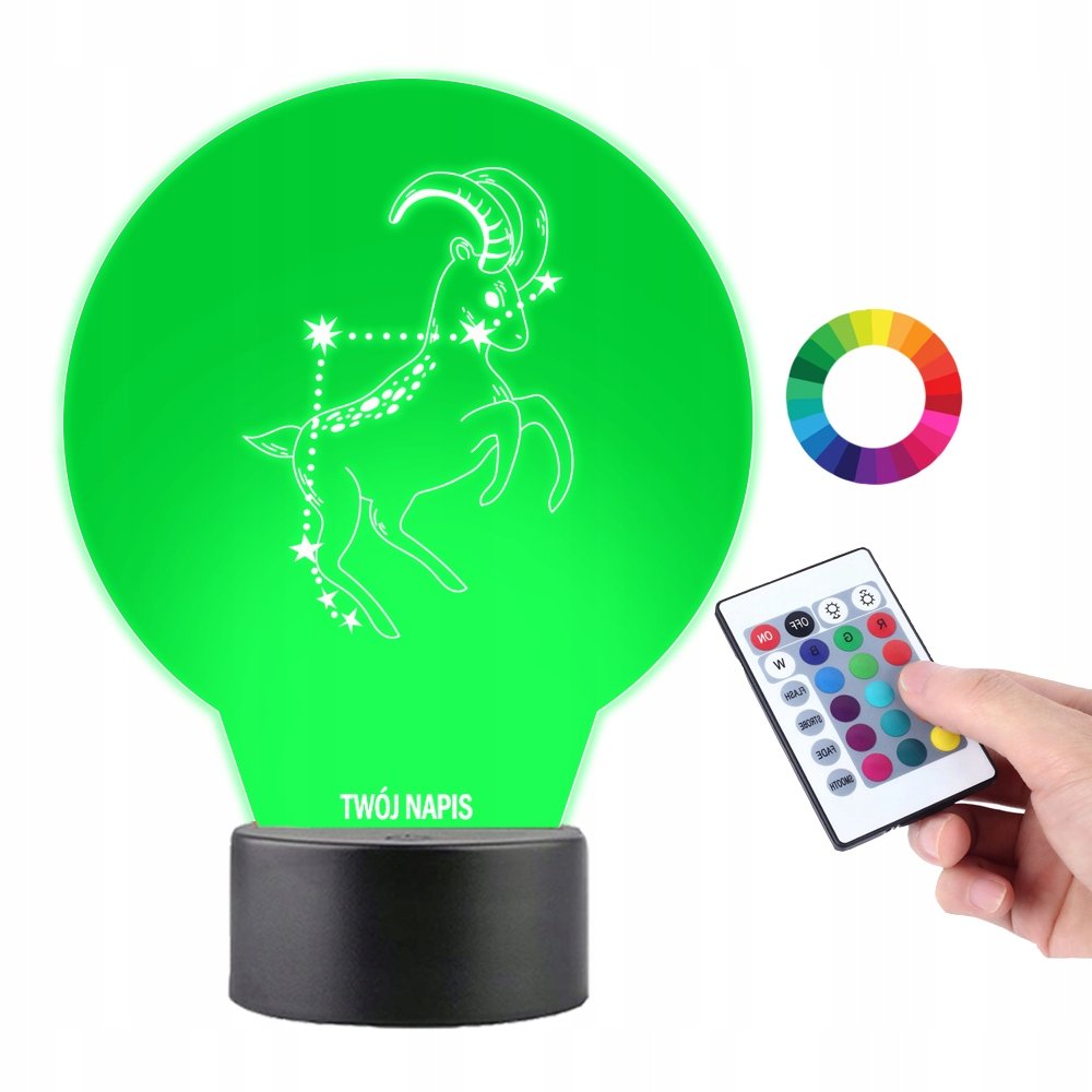 Lampka na Biurko Statuetka Led Baran Znak Zodiaku