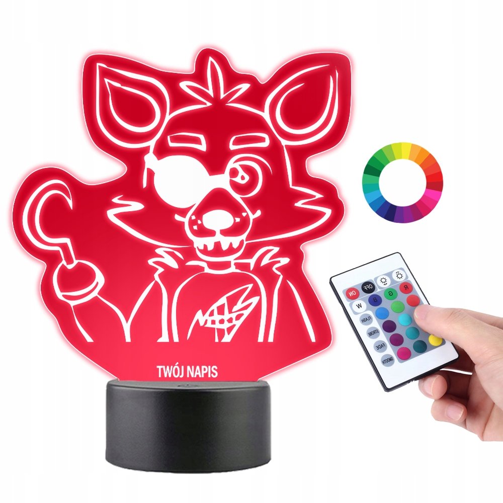 Lampka na Biurko Statuetka Led Gra FNAF Foxy Chibi