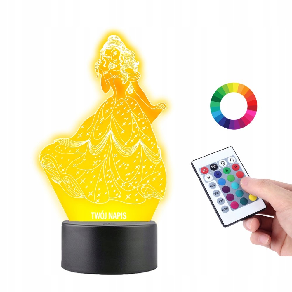 Lampka na Biurko Statuetka Led Księżniczka Bella