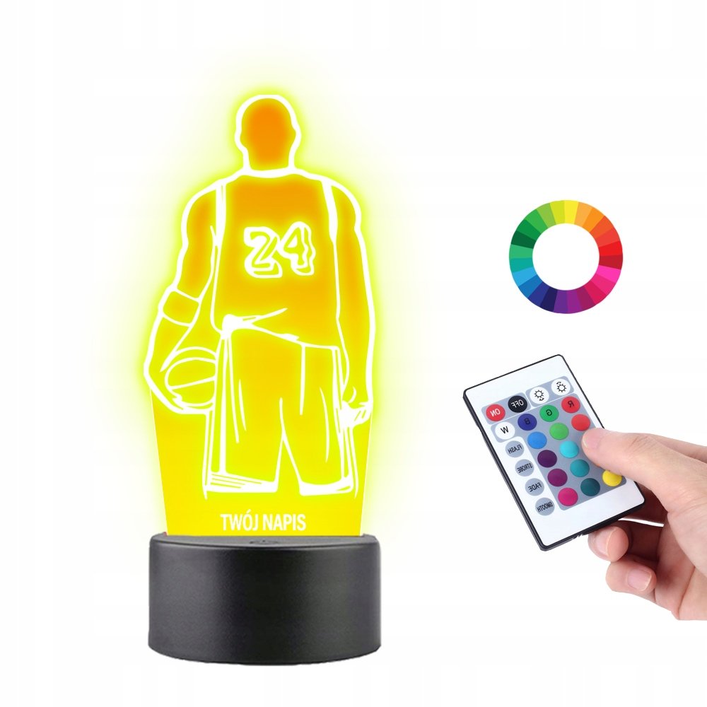Lampka na Biurko Statuetka Led Kobe Bryant 24 NBA