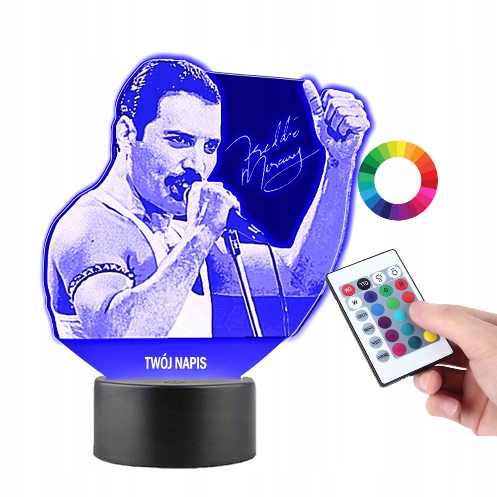 Lampka na Biurko Statuetka Led Freddie Mercury Pop