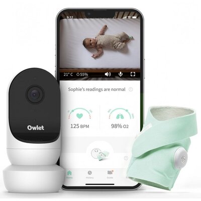 Niania elektroniczna OWLET Cam 2 & Smart Sock 3 monitor oddechu Miętowy | Bezpłatny transport | Raty