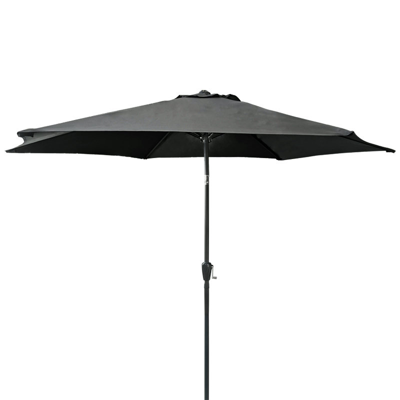 Duży Składany Regulowany Parasol Ogrodowy 270Cm Boston Ciemny Szary