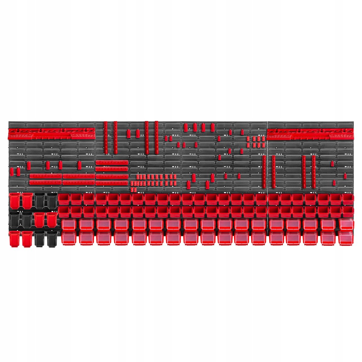 Tablica warsztatowa Lokke 194 elementy 232 x 78 cm, czerwona