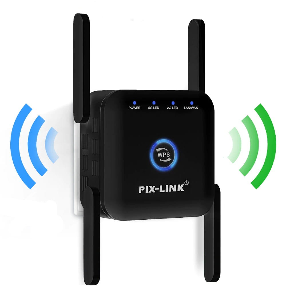 Wzmacniacz Wi-Fi Repeater 2,4 G 5G 1200Mbps 4 anteny  PIX-LINK