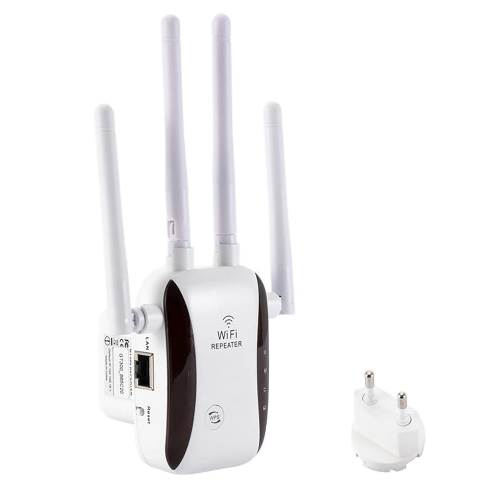 Wzmacniacz sygnału WIFI Repeater LAN 300Mbps 2 anteny +2 dekoracyjne