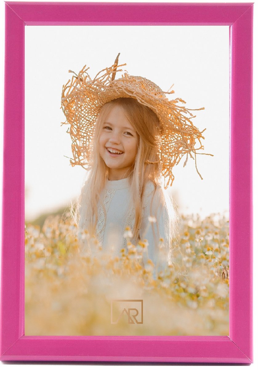 Ramka na zdjęcie wąska 15x23 różowa photo