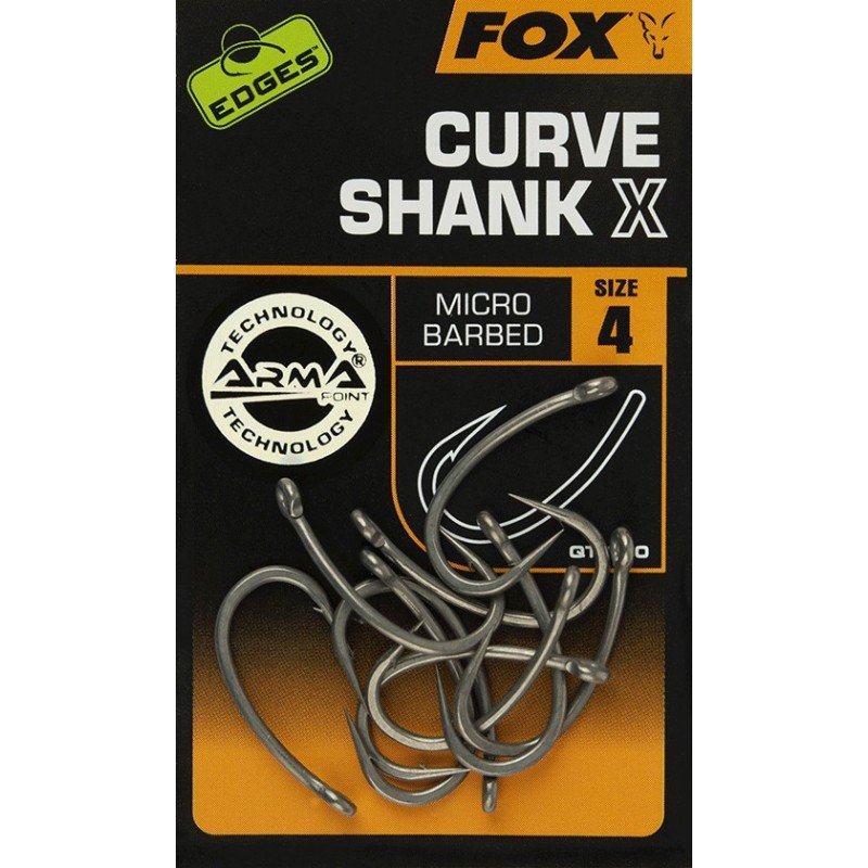 Fox Carp Edges Curve Shank X size 4