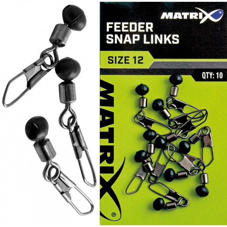 Matrix krętliki z agrafką Feeder Snap Links roz.12