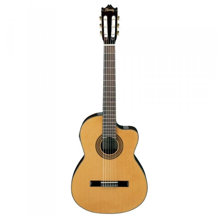 Ibanez GA Serie GA6CE-AM klasyczna gitara koncertowa, kolor: bursztynowy, wysoki połysk GA6CE-AM