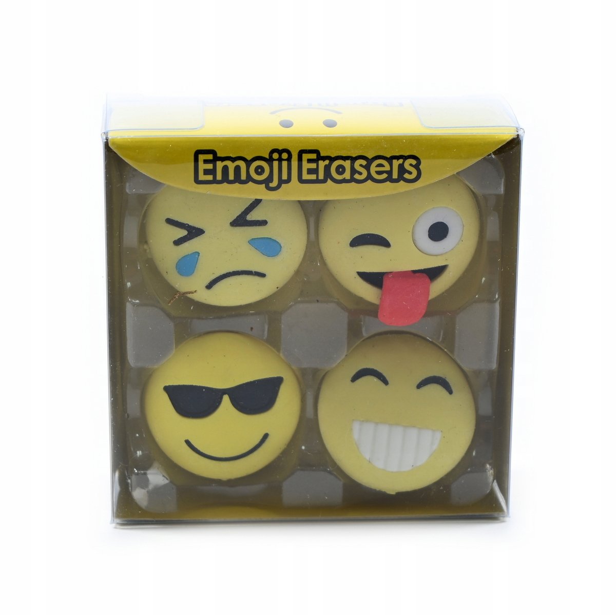 EMOTKI BUŹKI GUMKA DO MAZANIA ŚCIERANIA 4SZT