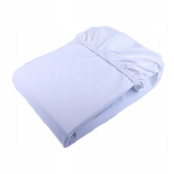 PRZEŚCIERADŁO WODOODPORNE JERSEY BIAŁE 110X200