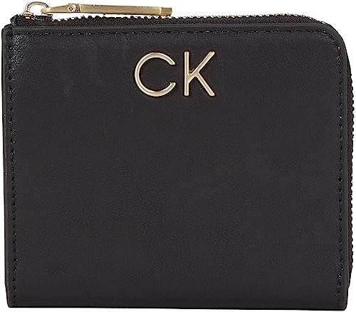 Calvin Klein Damski portfel RE-Lock ZA SM, czarny Ck, jeden rozmiar, Ck czarny, Rozmiar Uniwersalny