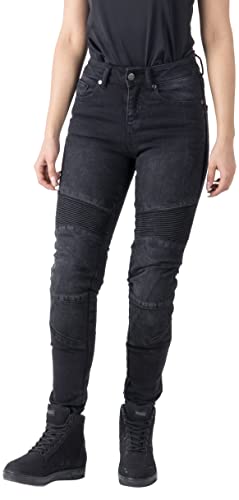 Ozone Agness II Lady dżinsy motocyklowe dla kobiet do swobodnego użytkowania trwałe materiały, Slim Fit, ochraniacze na kolana, Dupont Kevlar, elastyczne wstawki