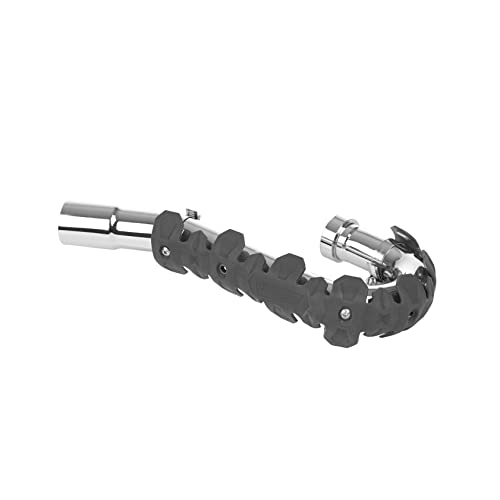 POLISPORT 8483800006 - Uniwersalna osłona wydechowa 4-suwowa do motocykli 40cm łączy stal nierdzewną i lekki elastomer odporny na wysokie temperatury w kolorze szarym nardo
