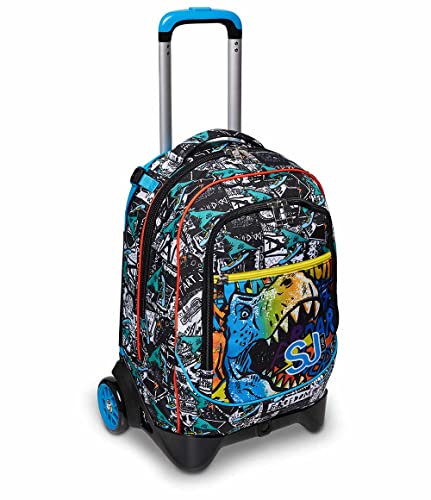 Wózek New Tech Sj Gang, Wielobarwny, 3 w 1 Plecak Rozłączany, Szkoła i Wypoczynek, Wielobarwny, Taglia Unica, szkoła