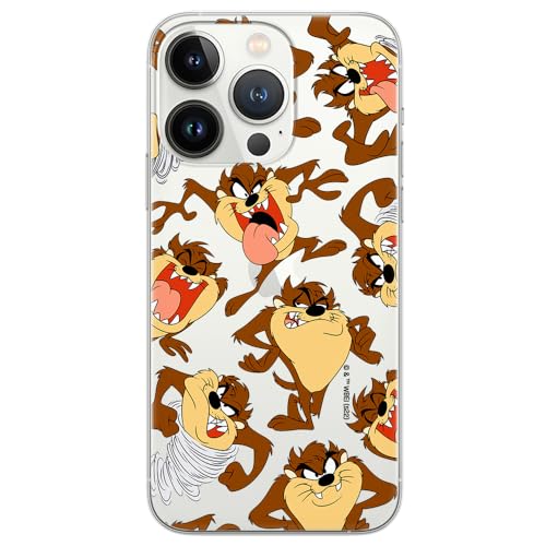 ERT GROUP etui na telefon Iphone 13 PRO MAX, case oryginalny i oficjalnie licencjonowany przez Looney Tunes, wzór Tasmanian 005, optymalnie dopasowane, plecki z TPU częściowo przeźroczyste