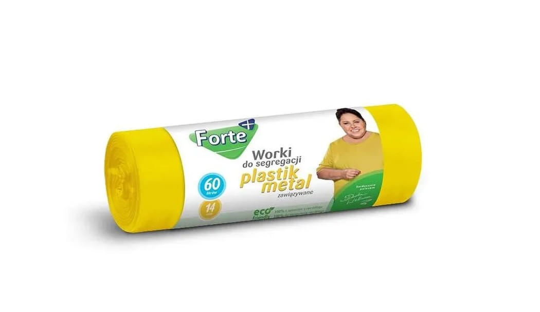 Forte+ Worki do segregacji Plastik Metal 60 L 14 szt
