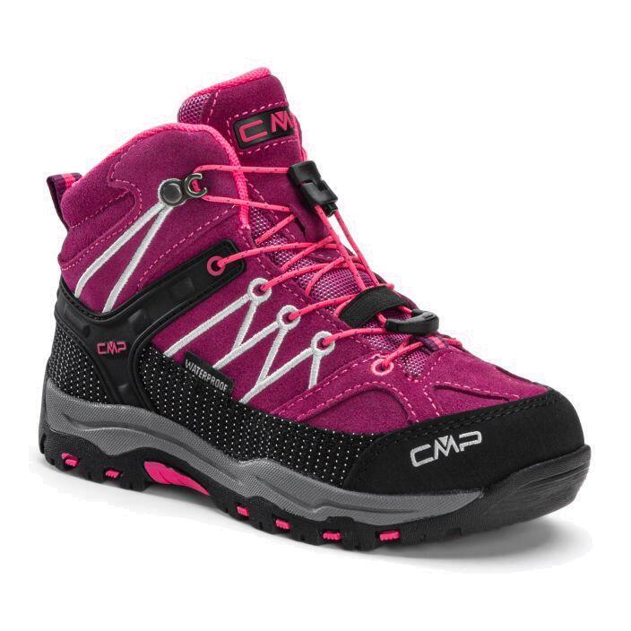 CMP Kids Rigel Mid Trekking Shoe WP, buty do chodzenia dla dzieci, Berry Różowy Fluo, 30 EU