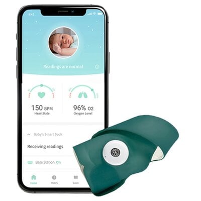 Niania elektroniczna OWLET Smart Sock 3 monitor oddechu Zielony | Bezpłatny transport