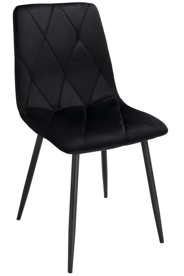 Czarne tapicerowane krzesło do pokoju A5-N78