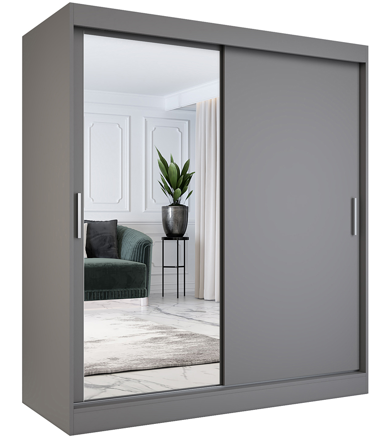 Szafa przesuwna antracyt 180 cm W0-W42