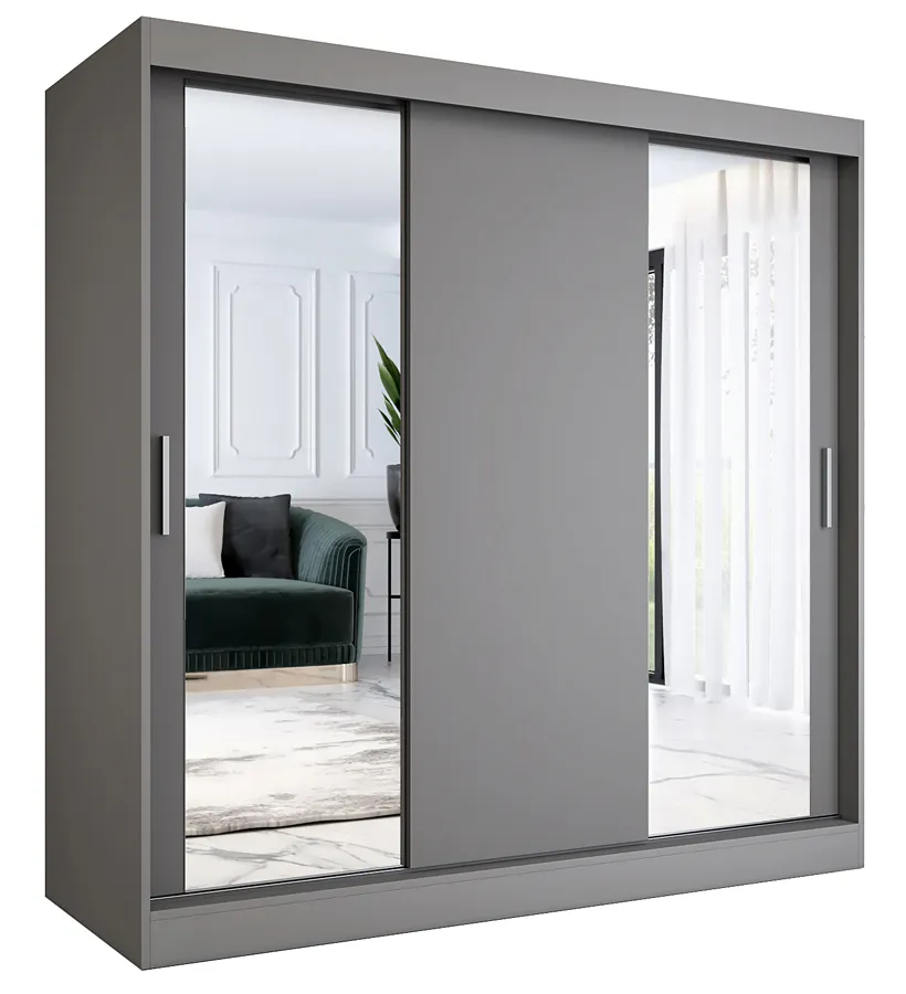 Szafa przesuwna antracyt 200 cm M1-C24