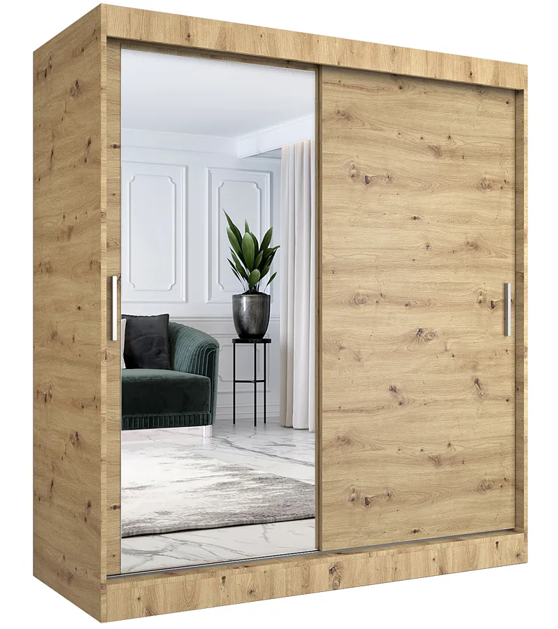 Szafa Przesuwna Dąb Artisan 180 Cm S7-W12