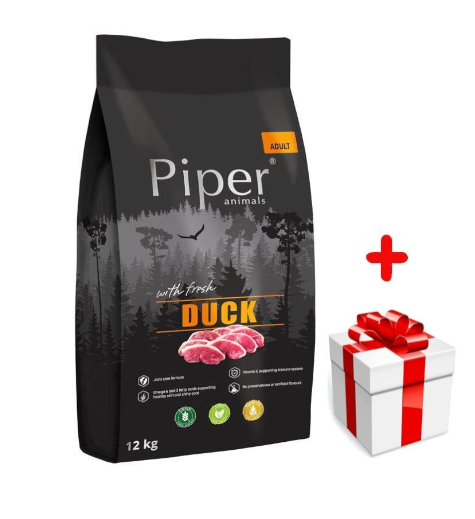 DOLINA NOTECI Piper Animals z kaczką 12kg  + niespodzianka dla psa GRATIS!